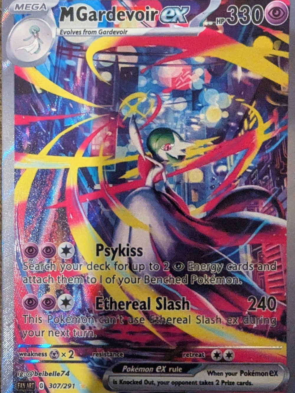 Mega M Gardevoir EX Holographic Card - Multicolor